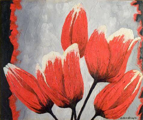 Tulipany, wymiary:100x90